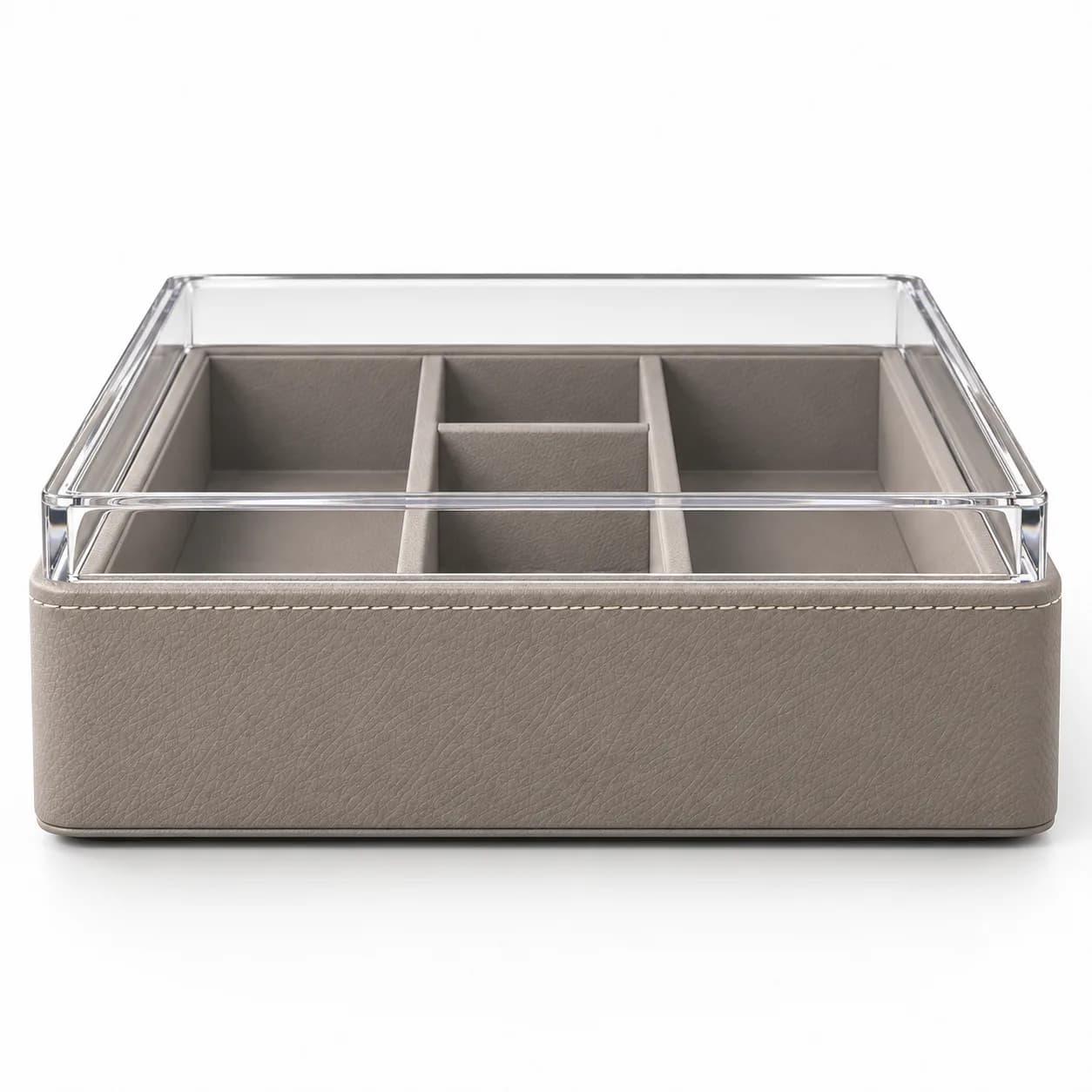 Amenity Tray with Clear Acrylic Dust Lid