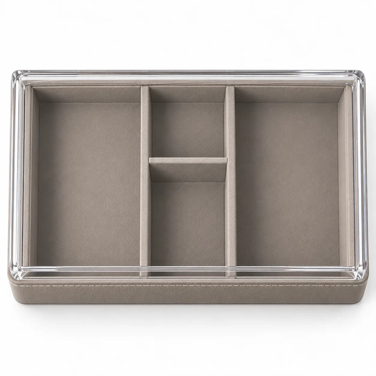 Amenity Tray with Clear Acrylic Dust Lid