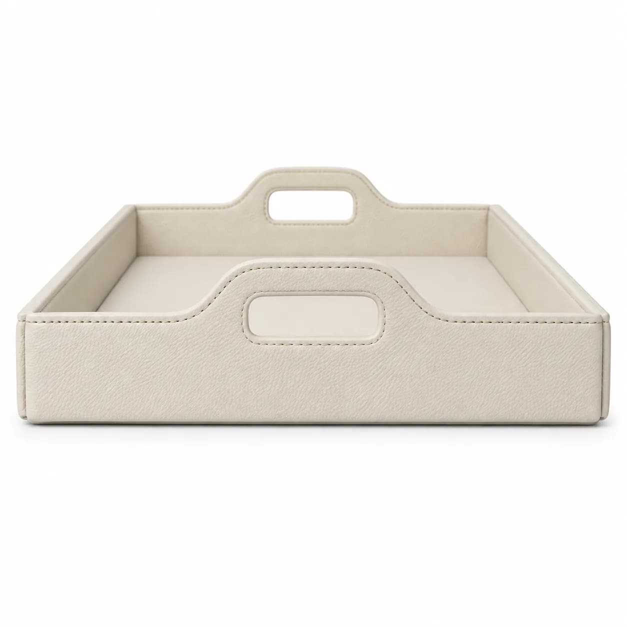 Leather Serving Tray with Two Handles