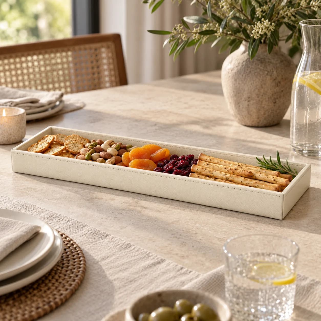 Long Snack Serving Tray 50x18 cm