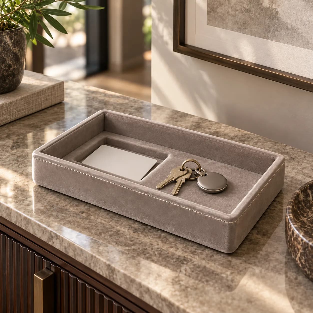 Key and Access Card Tray for Office Entry