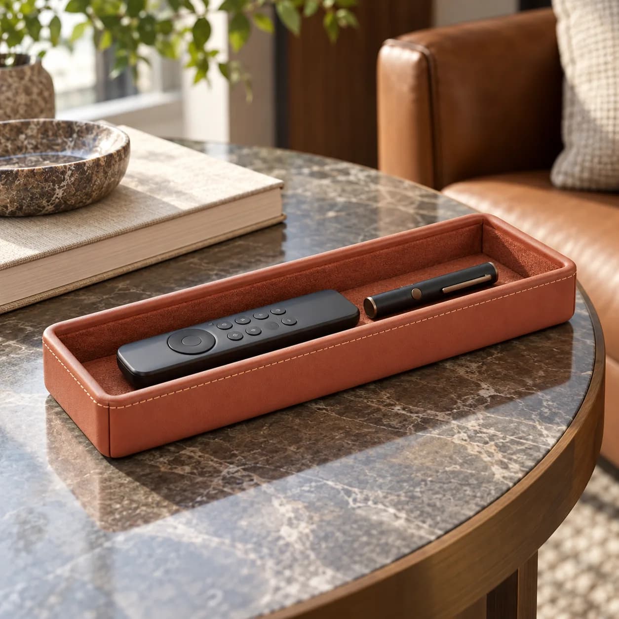 Narrow Remote and Laser Pointer Tray 24x7 cm