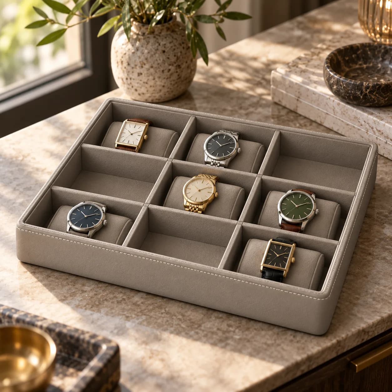 Display Tray with Adjustable Dividers, 6 to 12 Cells