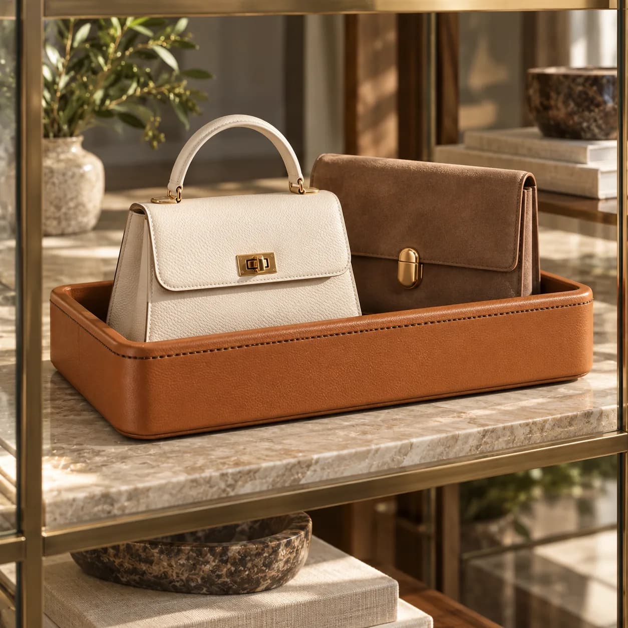 Handbag Display Pedestal, 26 cm Wide Deck