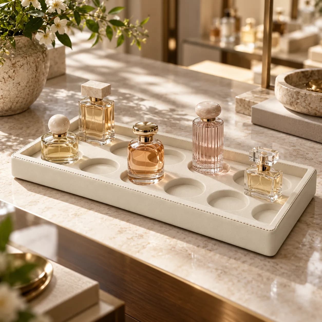 Perfume Bottle Display Tray, 12 Rings