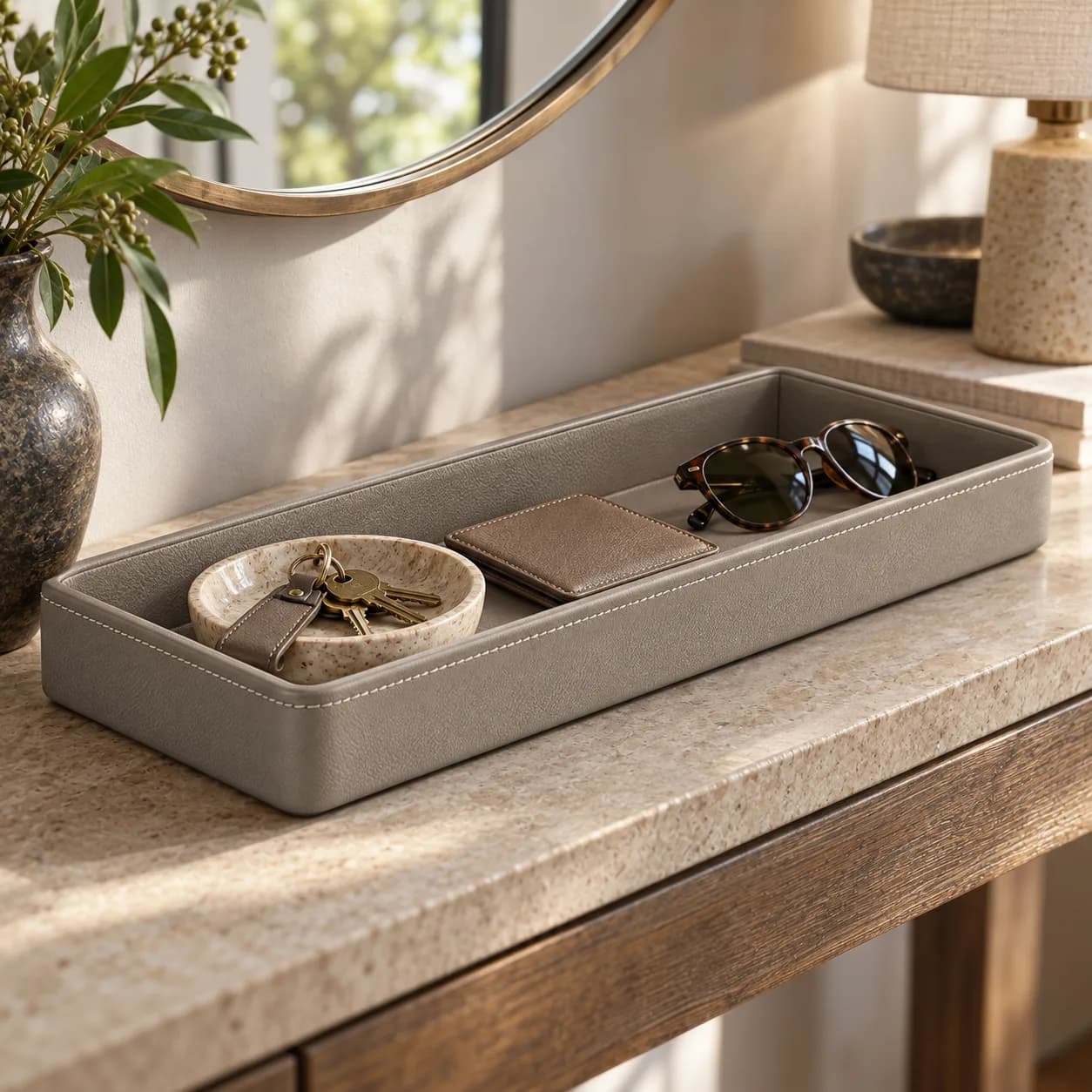Long Console Valet Tray 40x15 cm