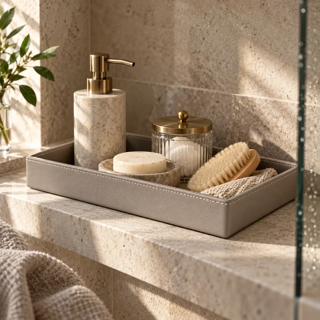Seamless Base Amenity Tray for Wet Shower Zones